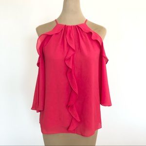 {Badgley Mishka} Cold Shoulder Top